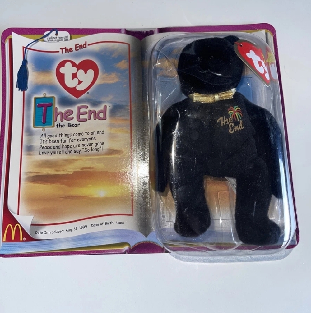 Rare Retired Limited Ed. McDonalds TY The End Teenie Beanie Baby 1999